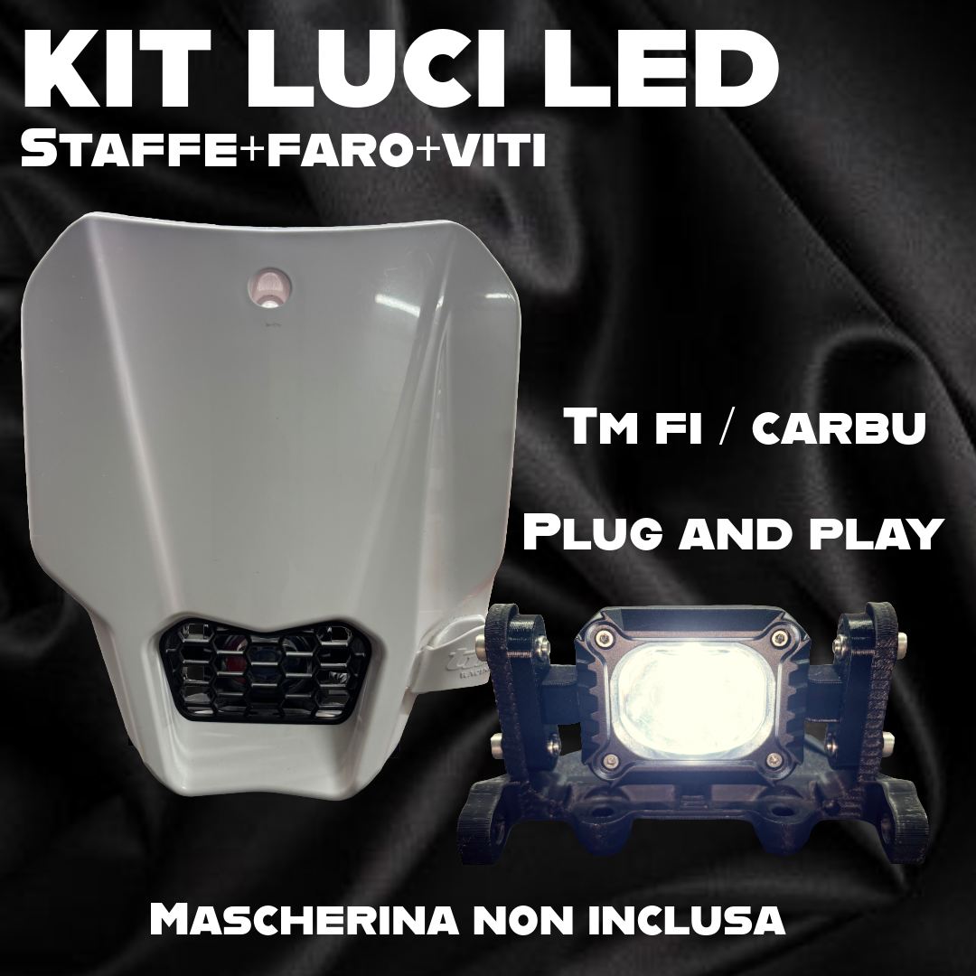 GridCore Kit Luci per mascherina piatta TM Racing anabbagliante + abbagliante