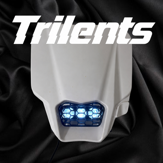 TriLents Kit Luci per mascherina piatta TM Racing anabbagliante + abbagliante